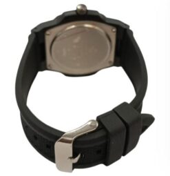 Alternative view of Clasico Mens Ladies Water Resistant Arabic Square Dial Black Rubber Strap Watch