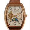 NY London Mens Automatic Dial Analogue Rose/Brown Leather Strap Watch