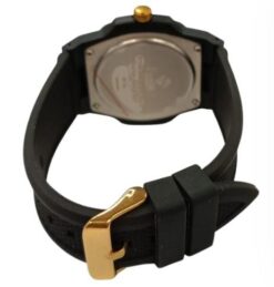 Alternative view of Clasico Mens Ladies Water Resistant Arabic Square Dial Black Rubber Strap Watch
