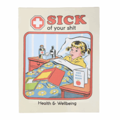 Alternative view of 19x25cm Sick Of Your Shit Canvas Plaque by Steven Rhodes