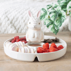 Alternative view of Bunny Chip & Dip Snack Dish