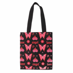 Alternative view of Flaming Butterfly Print Polycotton Tote Bag