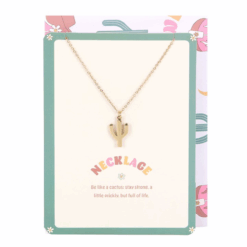 Alternative view of Cactus Necklace on Greeting Card