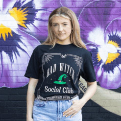 Alternative view of Green Bad Witch Social Club Unisex T-shirt Size XXL