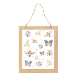 Alternative view of Floral Bug Print Glass Wall Hanging