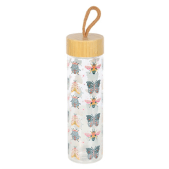 Alternative view of Floral Bug Print Glass Water Bottle