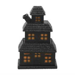 Alternative view of Black Haunted House Incense Cone Holder