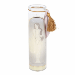 Alternative view of Aphrodite Goddess Tube Candle with Rose Quartz Crystals