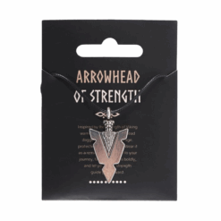 Alternative view of Arrowhead of Strength Viking Cord Necklace