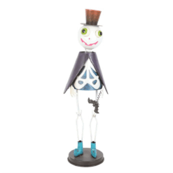 Alternative view of Metal Skeleton Ornament with Top Hat
