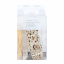 Alternative view of Negative Energy Smudge Kit with Hematite