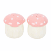 Pink Mushroom Salt and Pepper Shakers