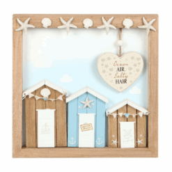 Alternative view of Ocean Air Salty Hair 3D Shell Beach Hut MDF Plaque