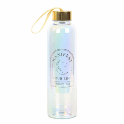 Alternative view of Manifest Your Life Iridescent Glass Water Bottle