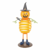 Orange Metal Pumpkin Man Ornament with Spring Body Orange Metal Pumpkin Man Ornament with Spring Body