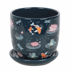 Alternative view of Pond Print Plant Pot with Saucer