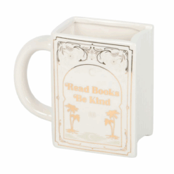 Alternative view of Read Books Be Kind White Book Shaped Mug