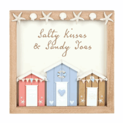 Alternative view of Salty Kisses 3D Shell Beach Hut Plaque