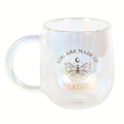 Alternative view of You Are Made of Magic Iridescent Double Walled Glass Mug