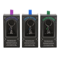 Alternative view of Set of 3 Coven Sisters Witch Hat Keyrings