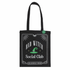 Alternative view of Bad Witch Social Club Polycotton Tote Bag with Pin Badge