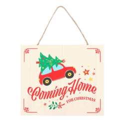 Alternative view of Coming Home for Christmas Hanging Sign