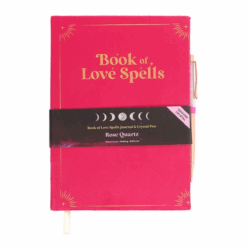 Alternative view of Book of Love Spells Journal with Rose Quartz Crystal Pen