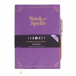 Alternative view of Book of Spells Journal with Amethyst Crystal Pen