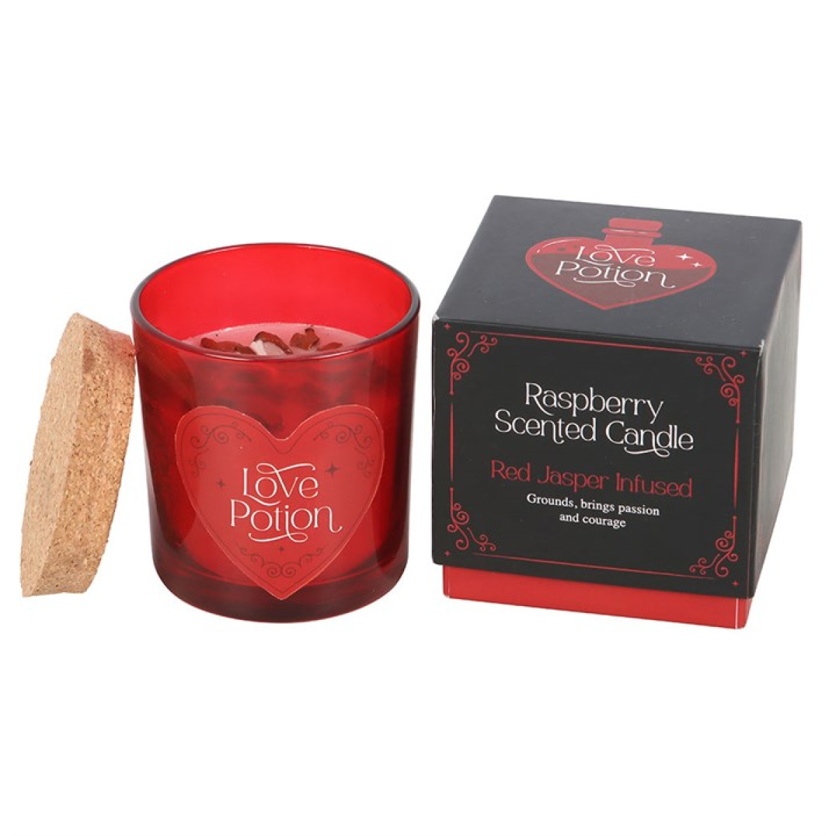 Love Potion Raspberry Crystal Chip Candle Love Potion Raspberry Crystal Chip Candle - Image 2
