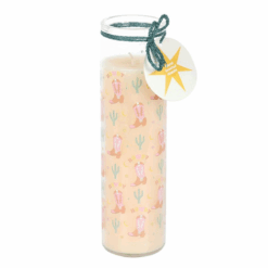 Alternative view of Howdy Cowboy Boot Print Floral Tube Candle