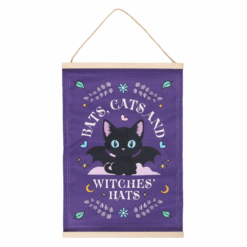 Alternative view of Bats, Cats and Witches Hats Fabric Wall Hanging