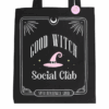 Good Witch Social Club Polycotton Tote Bag with Pin Badge