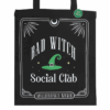 Bad Witch Social Club Polycotton Tote Bag with Pin Badge Bad Witch Social Club Polycotton Tote Bag with Pin Badge