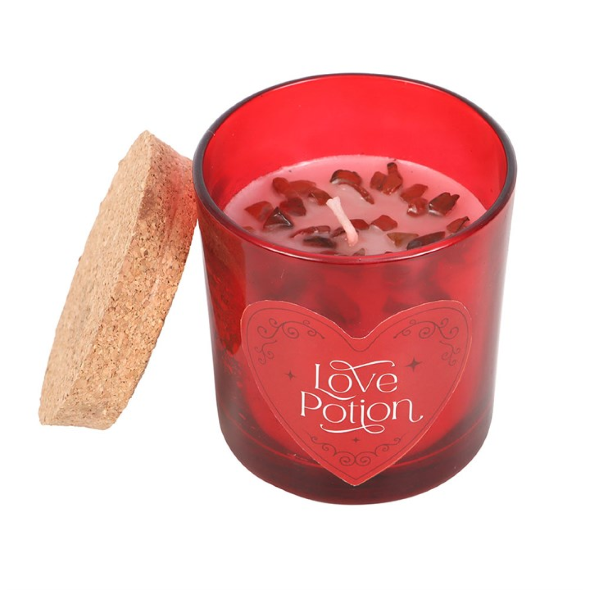 Love Potion Raspberry Crystal Chip Candle Love Potion Raspberry Crystal Chip Candle - Image 3