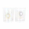 Iridescent Sun and Moon Votive Candle Holders