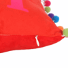 Red Holly Jolly Cushion with Pom Poms Red Holly Jolly Cushion with Pom Poms