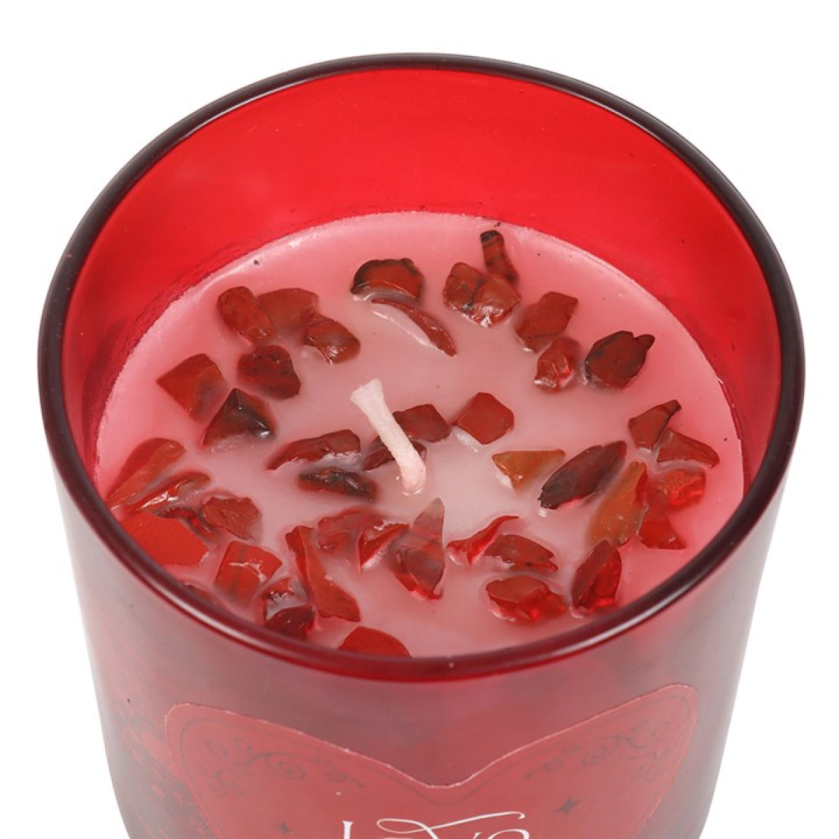 Love Potion Raspberry Crystal Chip Candle Love Potion Raspberry Crystal Chip Candle - Image 4