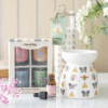 Floral Bug Print Oil Burner and Wax Warmer