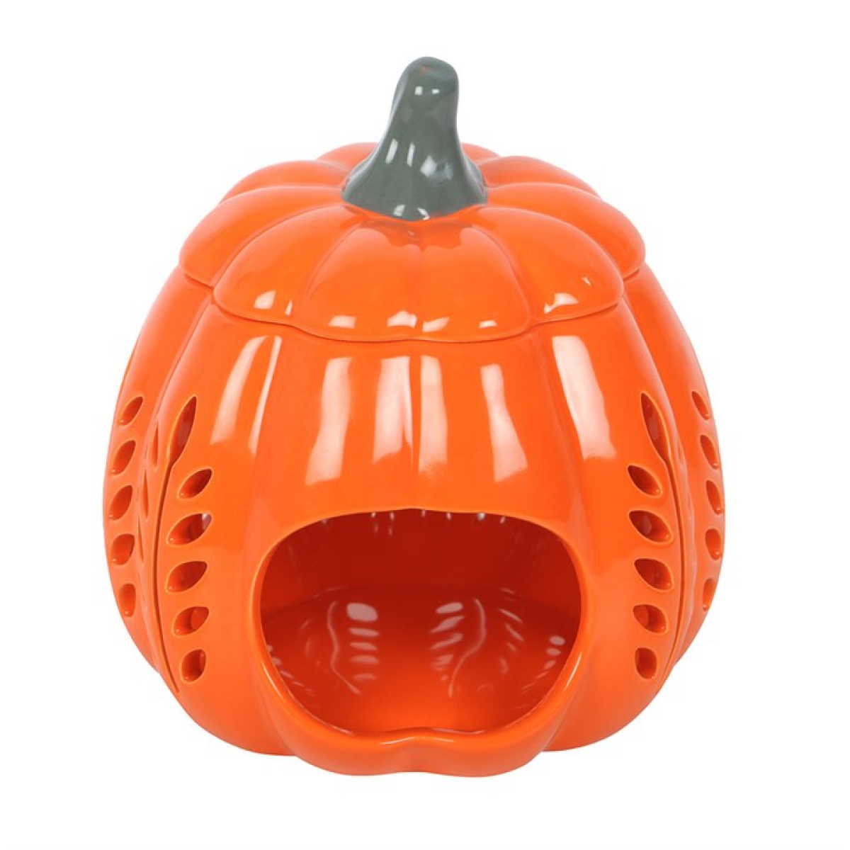 Orange Leaf Cut Out Pumpkin Oil Burner and Wax Warmer Orange Leaf Cut Out Pumpkin Oil Burner and Wax Warmer - Image 5
