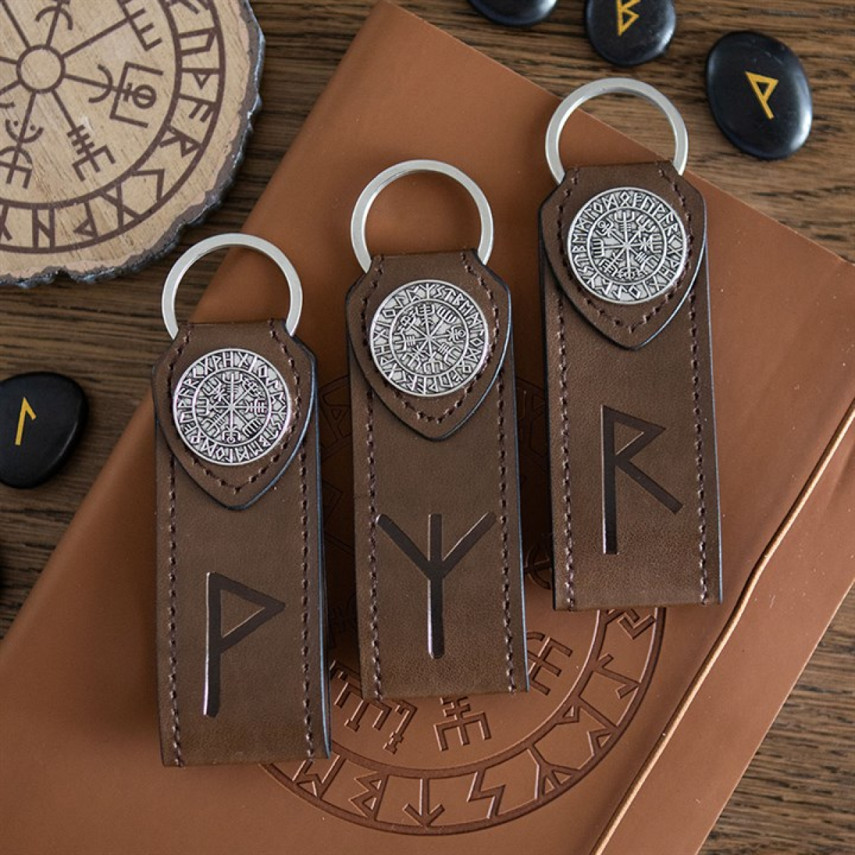 Protection Viking Rune Faux Leather Keyring Protection Viking Rune Faux Leather Keyring - Image 5