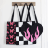 Flaming Butterfly Print Polycotton Tote Bag Flaming Butterfly Print Polycotton Tote Bag