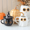 Groovy Floral Pumpkin Lidded Mug