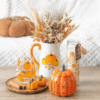 Orange Leaf Cut Out Pumpkin Oil Burner and Wax Warmer Orange Leaf Cut Out Pumpkin Oil Burner and Wax Warmer