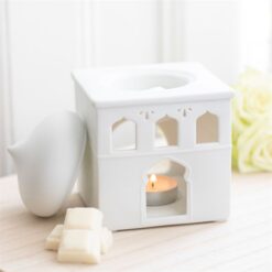 Alternative view of Off White Mosque Oil Burner and Incense Cone Holder