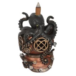 Alternative view of Kraken on Diver's Helmet Backflow Incense Burner