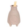 Greige Ribbed Palo Santo Burner Greige Ribbed Palo Santo Burner