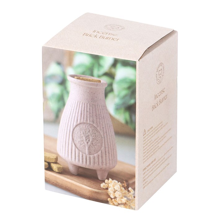 Greige Ribbed Palo Santo Brick Burner Greige Ribbed Palo Santo Brick Burner - Image 5