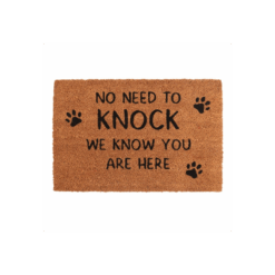 Natural No Need To Knock Dog Doormat