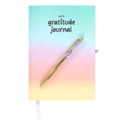 Alternative view of Multicoloured Gratitude Journal with Amethyst Pen