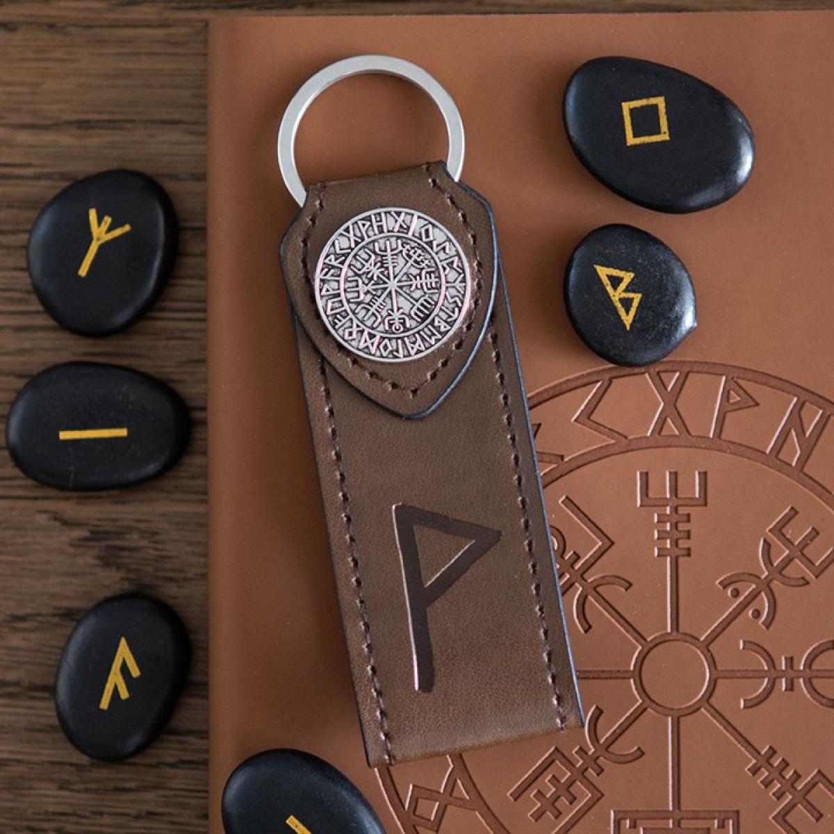Joy Viking Rune Faux Leather Keyring Joy Viking Rune Faux Leather Keyring